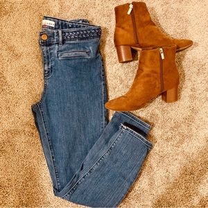 Loft Modern Skinny Braided High Rise Jeans 👖